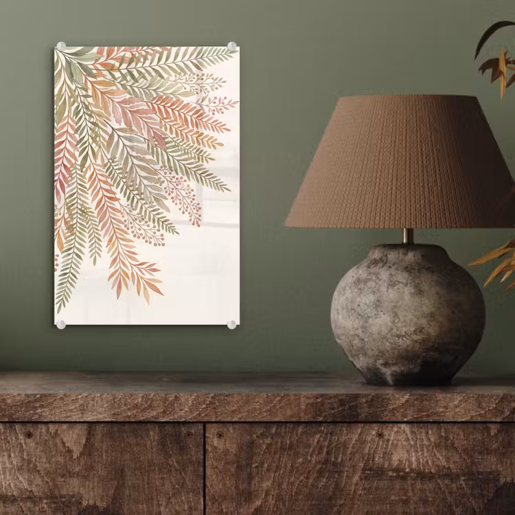 Glas schilderij - Botanisch - Aquarel - Kleurrijk — 4