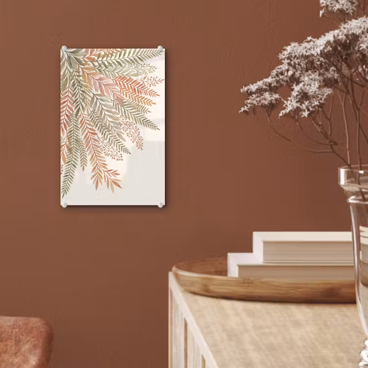 Glas schilderij - Botanisch - Aquarel - Kleurrijk — 6
