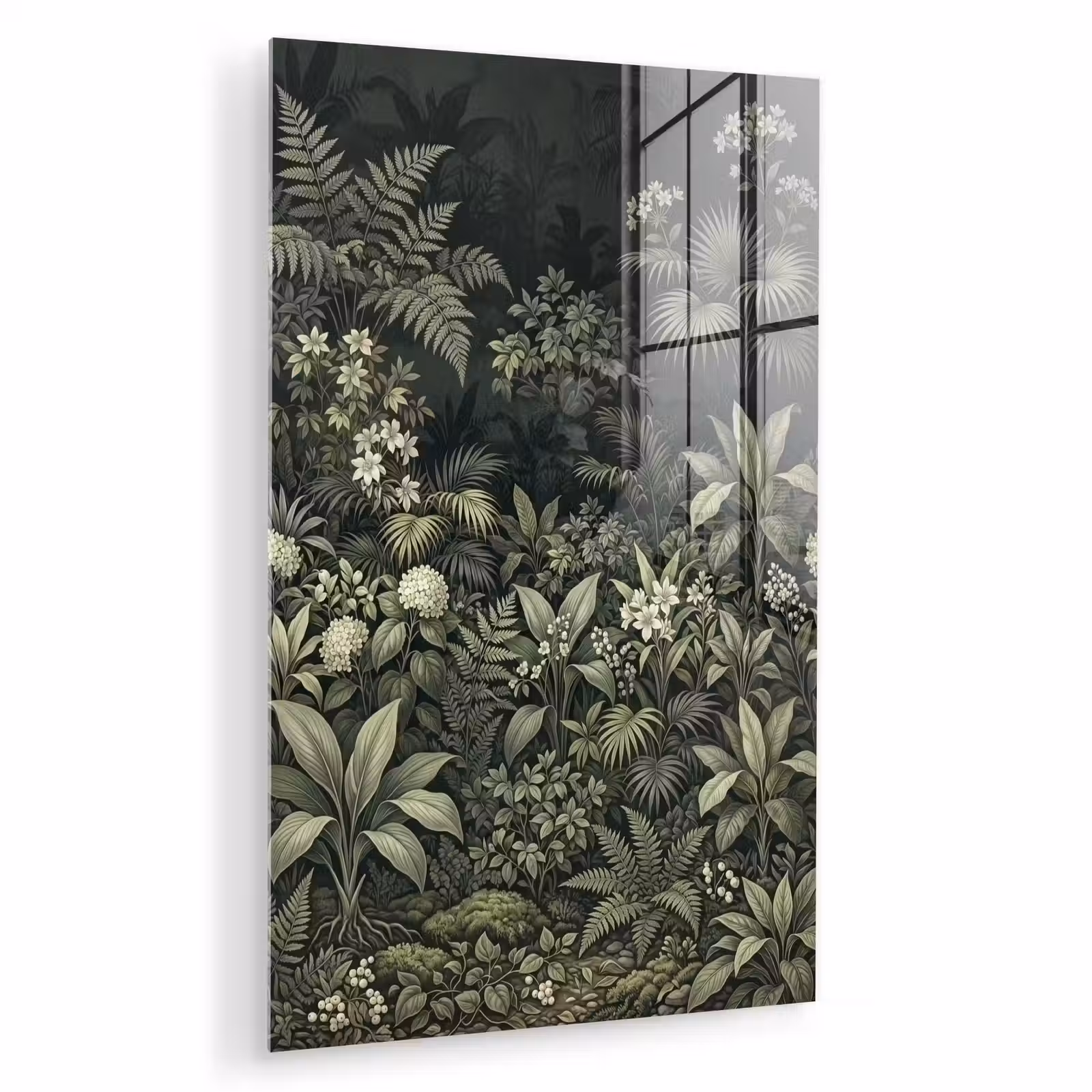 Glas schilderij - Jungle - Bladeren - Botanisch - Groen — 1
