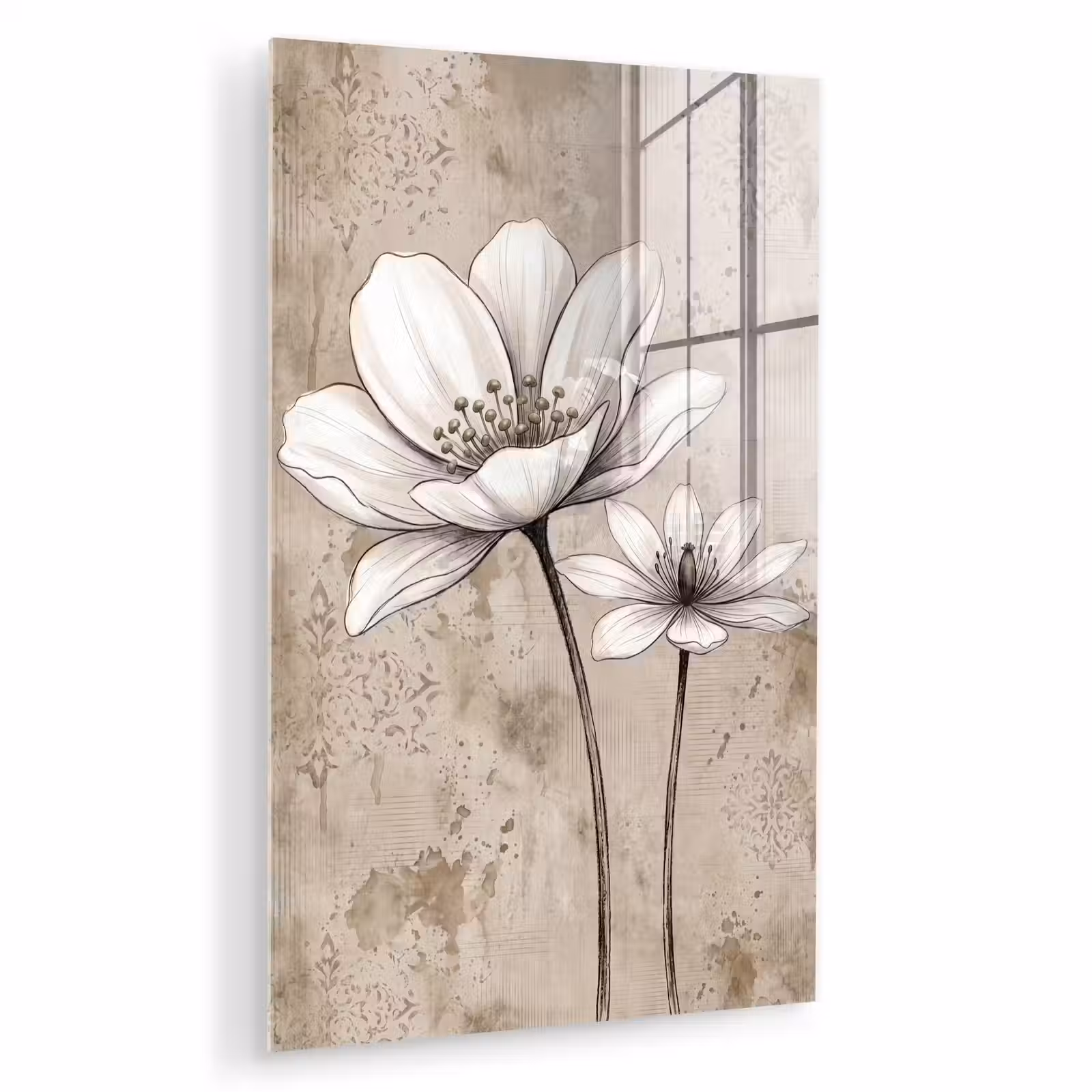 Glas schilderij - Modern - Design - Wit — 1