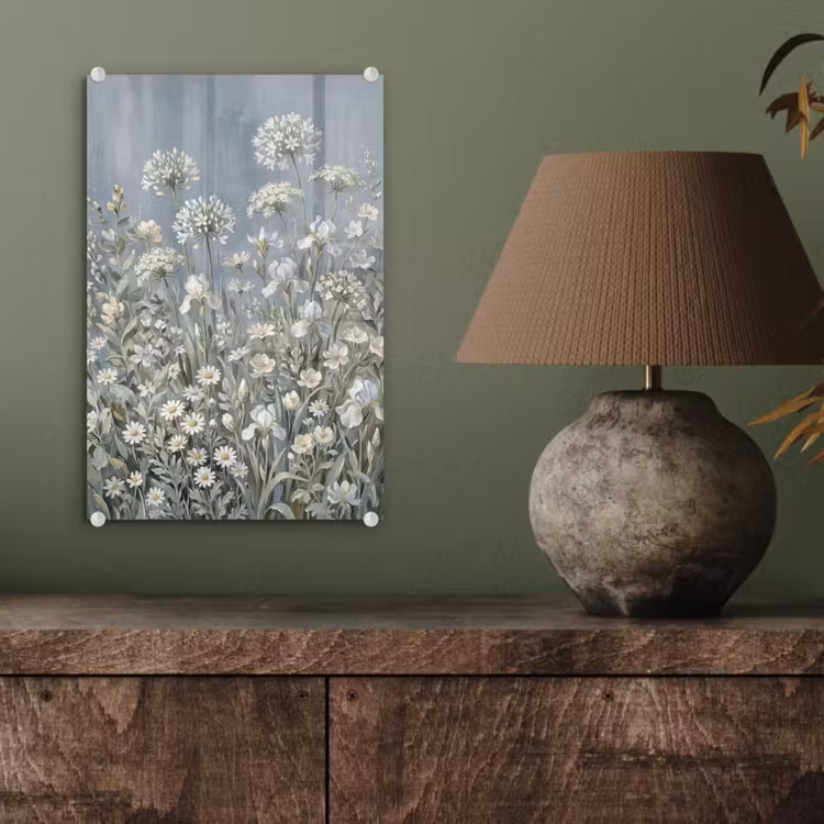 Glas schilderij - Bloemen - Botanisch - Blauw — 4