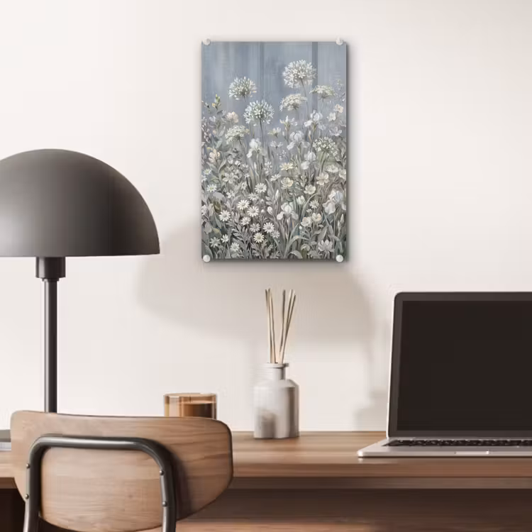 Glas schilderij - Bloemen - Botanisch - Blauw — 7