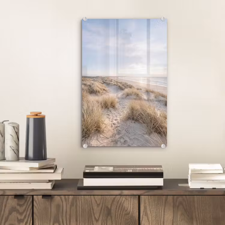 Glas schilderij - Duinen - Strand - Beige — 2
