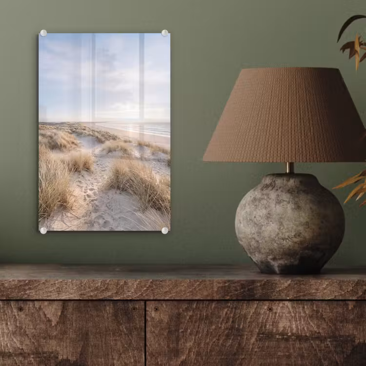 Glas schilderij - Duinen - Strand - Beige — 4