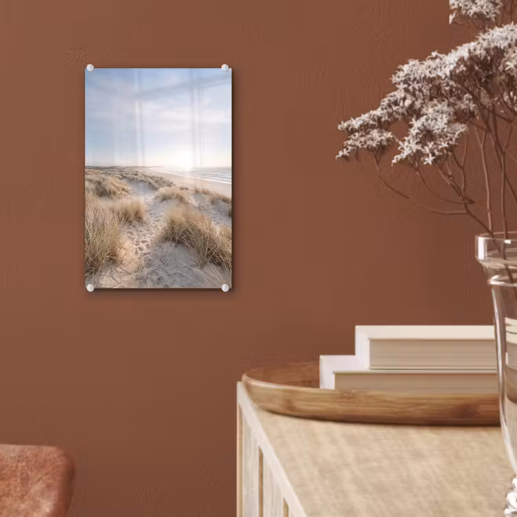 Glas schilderij - Duinen - Strand - Beige — 6