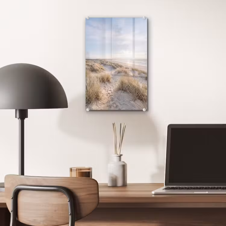 Glas schilderij - Duinen - Strand - Beige — 7