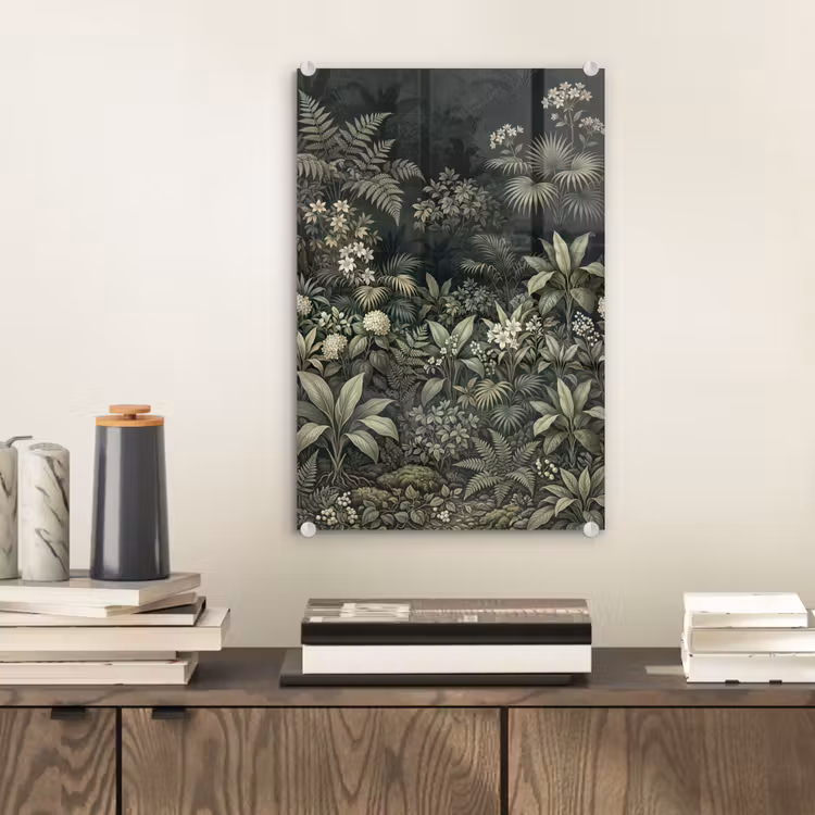 Glas schilderij - Jungle - Bladeren - Botanisch - Groen — 2