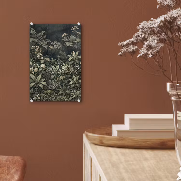 Glas schilderij - Jungle - Bladeren - Botanisch - Groen — 6