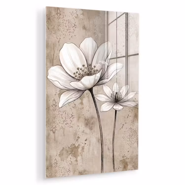 Glas schilderij - Modern - Design - Wit — 1