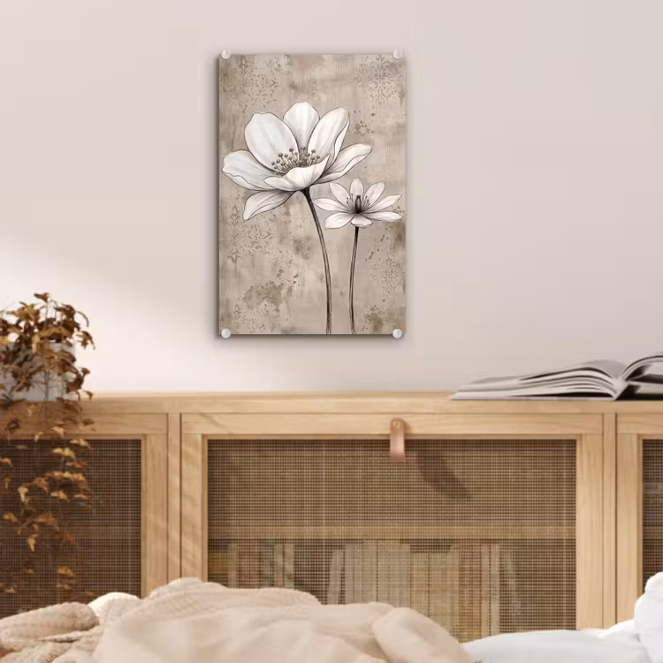 Glas schilderij - Modern - Design - Wit — 5
