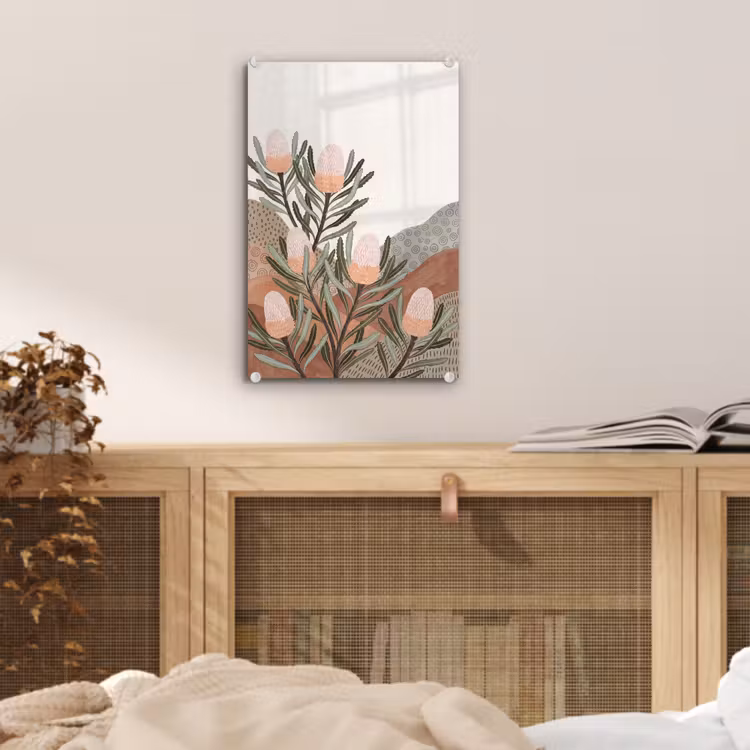 Glas schilderij - Modern - Heuvels - Terracotta — 5
