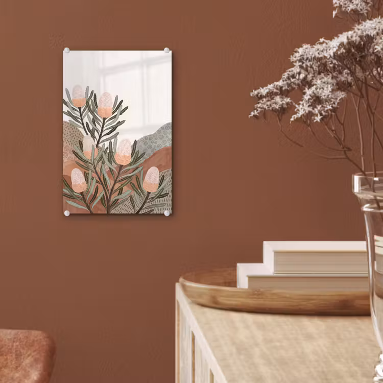 Glas schilderij - Modern - Heuvels - Terracotta — 6