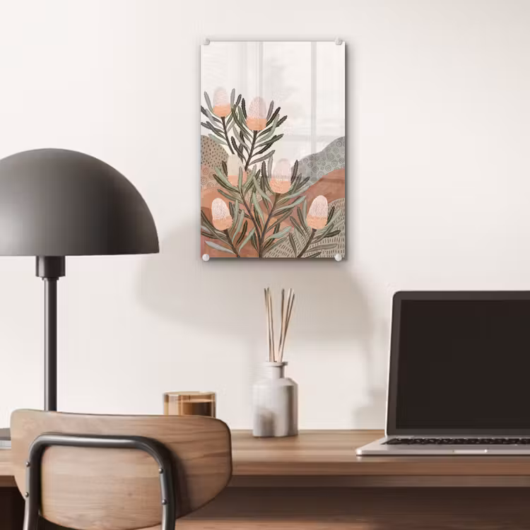 Glas schilderij - Modern - Heuvels - Terracotta — 7