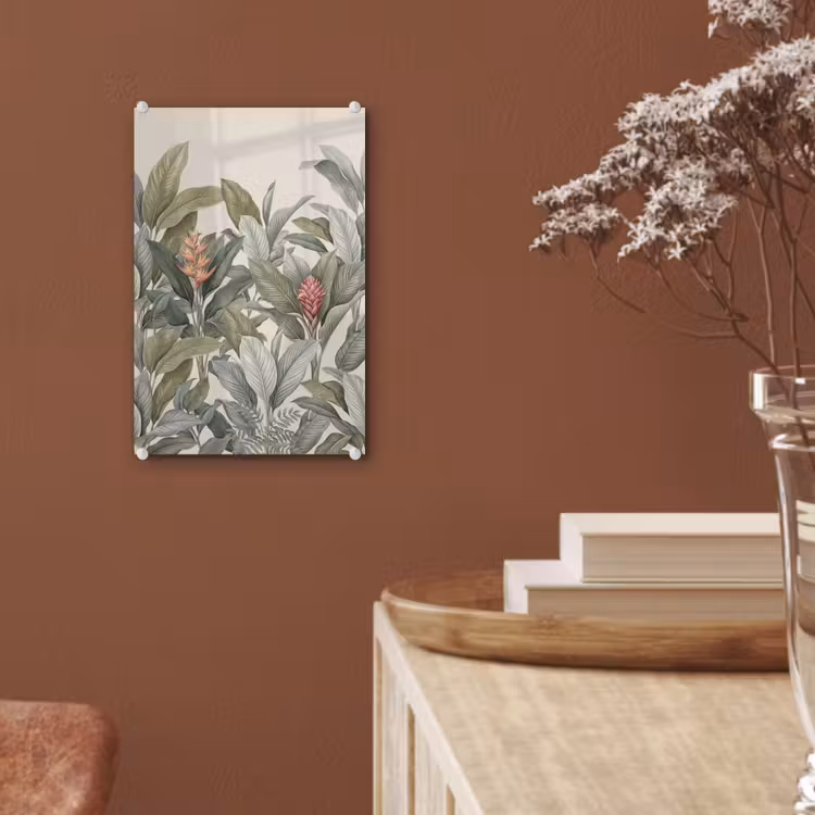 Glas schilderij - Tropisch - Planten - Modern - Groen — 6