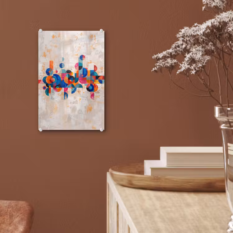 Glas schilderij - Kunst - Geometrisch - Abstract - Kleurrijk — 6