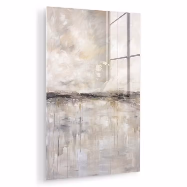 Glas schilderij - Landschap - Horizon - Natuur - Abstract - Neutraal — 1