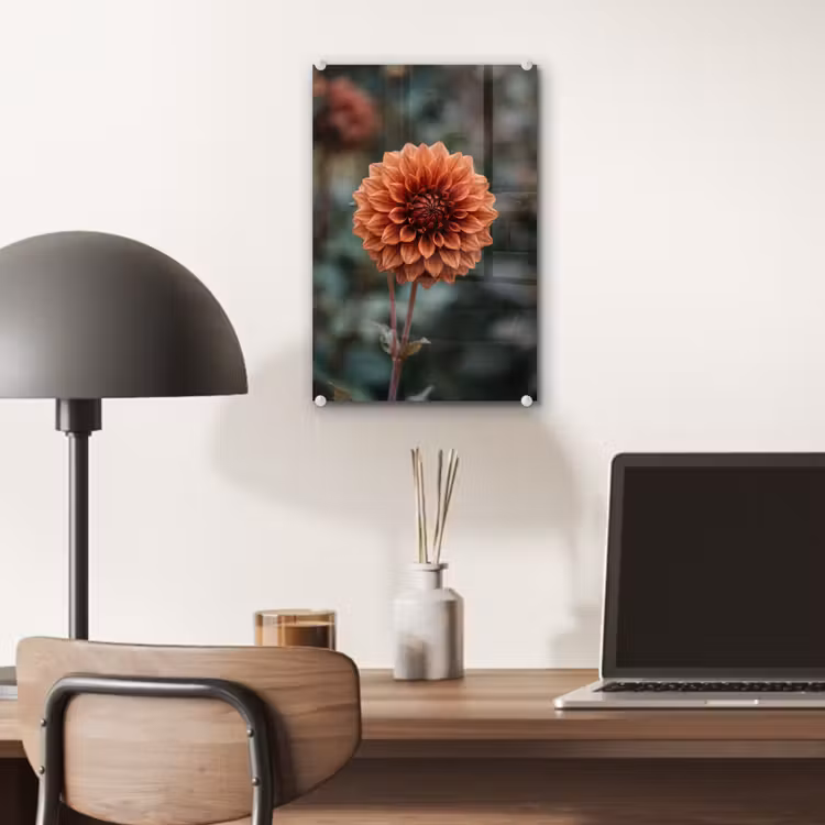Glas schilderij - Dahlia - Bloem - Natuur - Sfeervol — 7