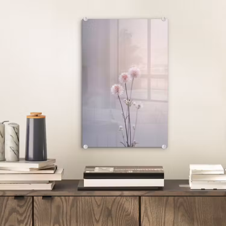 Glas schilderij - Bloemen - Bollen - Roze — 2