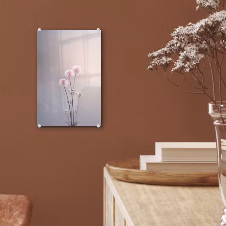 Glas schilderij - Bloemen - Bollen - Roze — 6