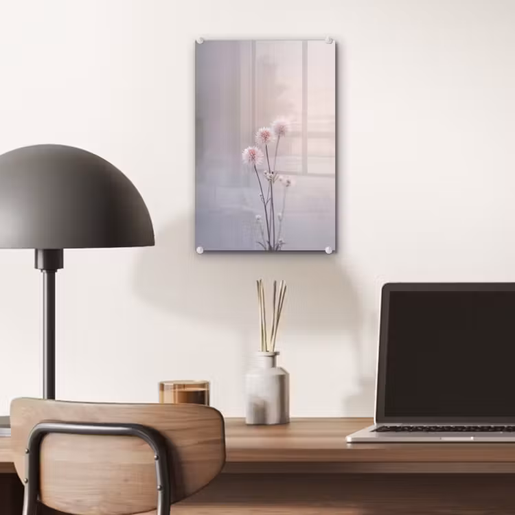 Glas schilderij - Bloemen - Bollen - Roze — 7