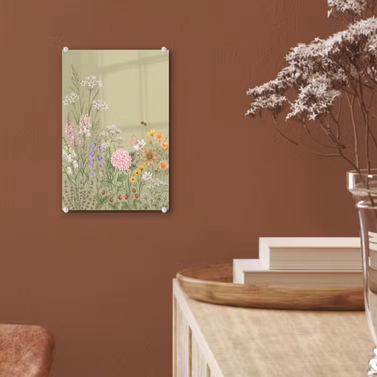Glas schilderij - Botanisch - Bloemen - Kleurrijk — 6
