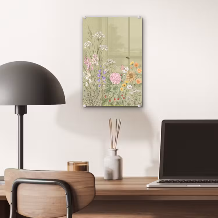 Glas schilderij - Botanisch - Bloemen - Kleurrijk — 7