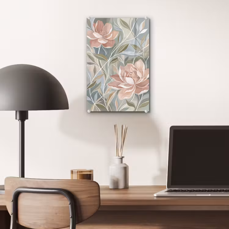 Glas schilderij - Elegant - Romantiek - Roze — 7