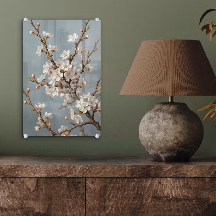 Glas schilderij - Botanisch - Stilleven - Blauw — 4