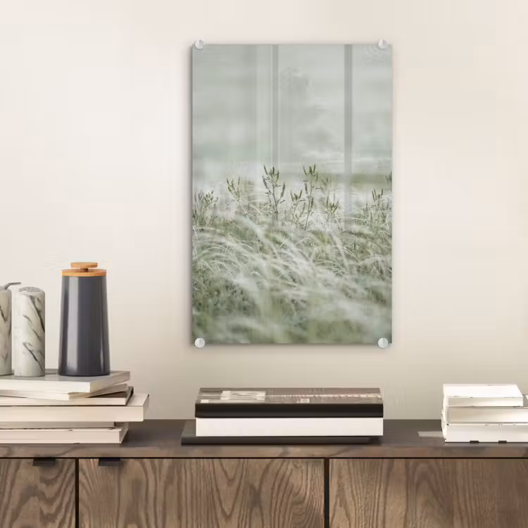 Glas schilderij - Grassen - Minimalistisch - Groen — 2