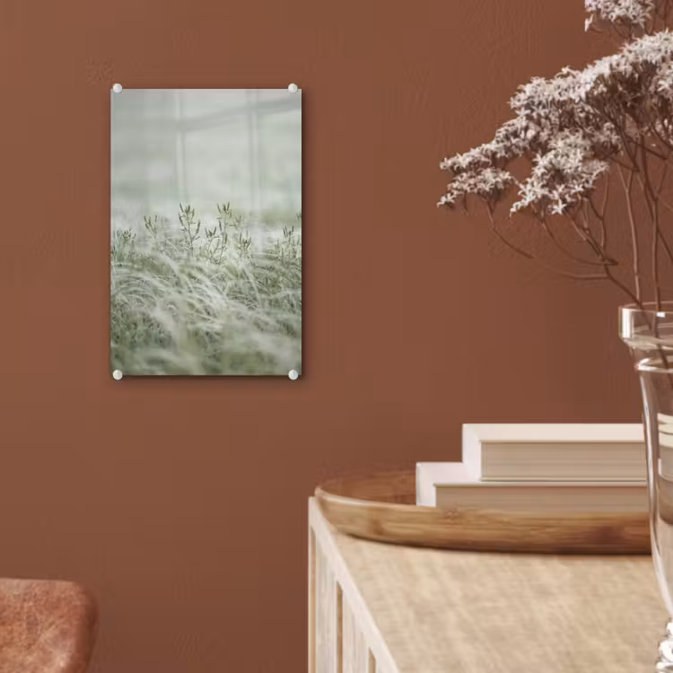 Glas schilderij - Grassen - Minimalistisch - Groen — 6