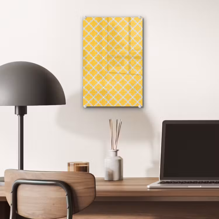 Glas schilderij - Lantaarn - Arabesk - Elegant - Geel — 7