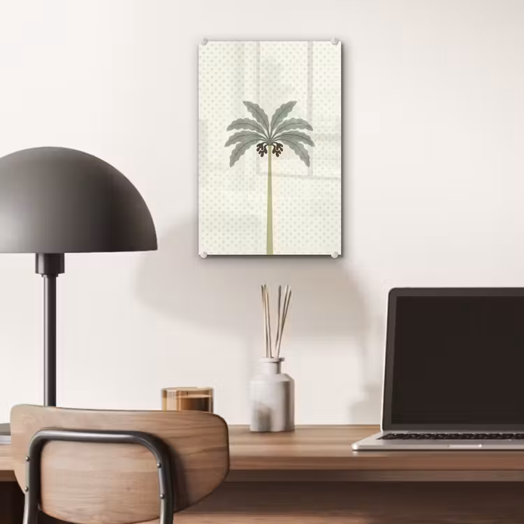 Glas schilderij - Boom - Bladeren - Groen - Decoratief - Beige — 7