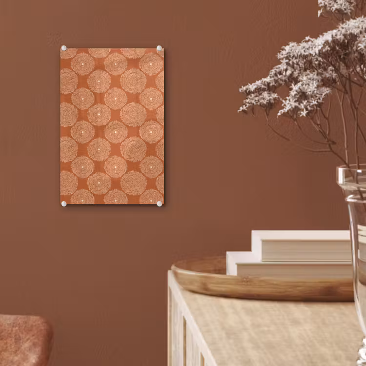 Glas schilderij - Cirkels - Grafisch - Patroon - Terracotta — 6