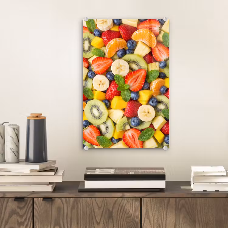 Glas schilderij - Fruit - Plakjes - Eten - Kleurrijk — 2