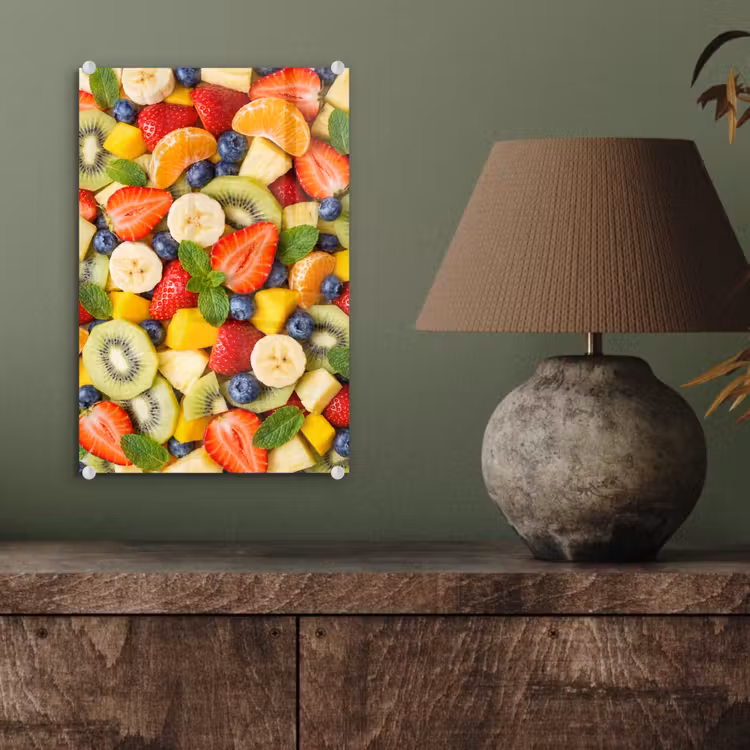 Glas schilderij - Fruit - Plakjes - Eten - Kleurrijk — 4
