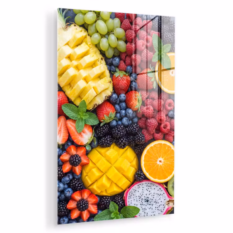 Glas schilderij - Fruit - Vers - Kleurrijk - Eten — 1