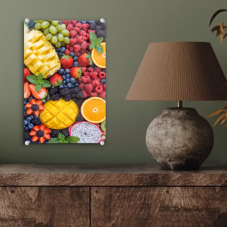 Glas schilderij - Fruit - Vers - Kleurrijk - Eten — 4