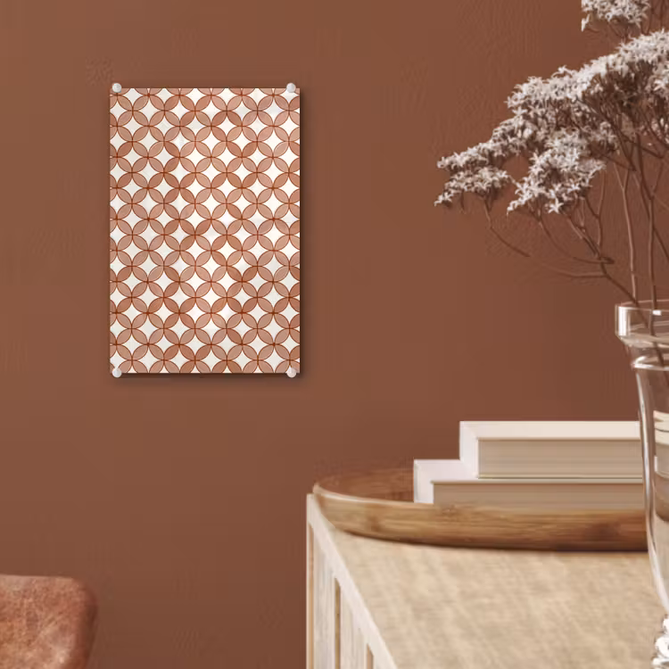 Glas schilderij - Geometrisch - Cirkels - Modern - Terracotta — 6