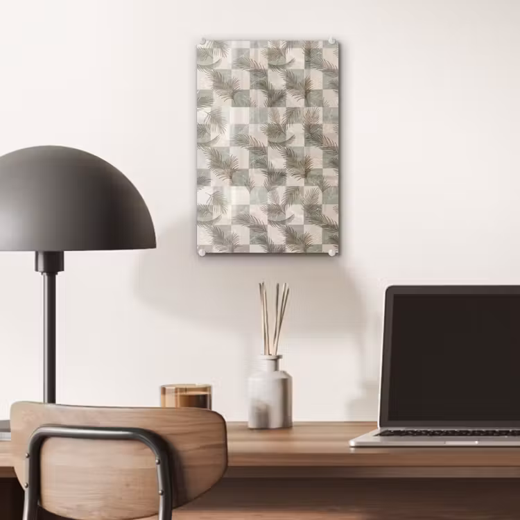 Glas schilderij - Planten - Bladeren - Marmer - Modern - Groen — 7