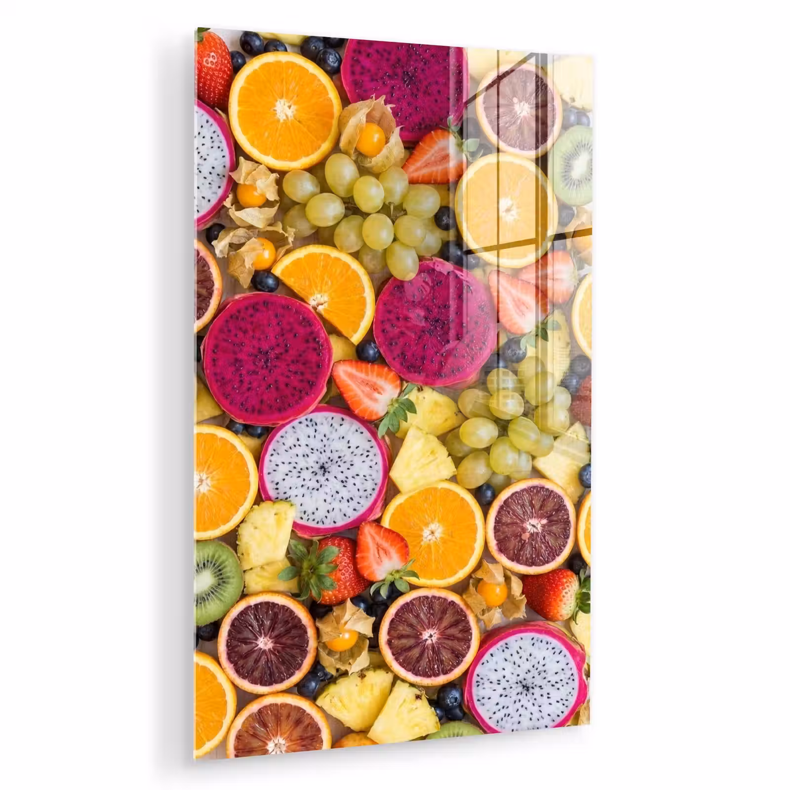 Glas schilderij - Fruit - Assortiment - Kleurrijk - Gezondheid — 1