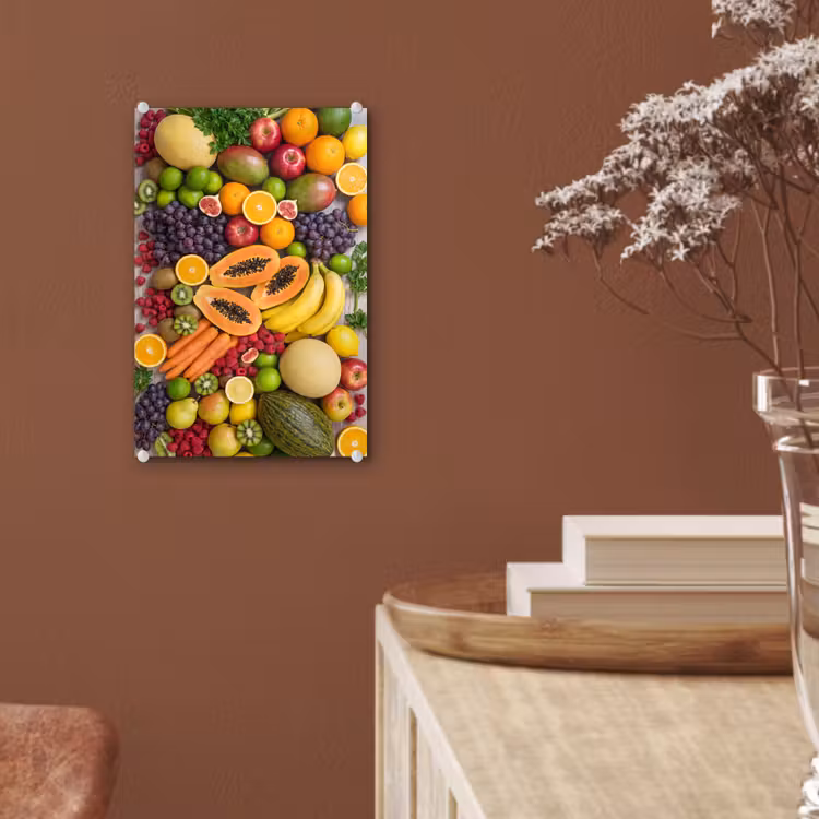 Glas schilderij - Eten - Fruit - Groenten - Vers - Kleurrijk — 6