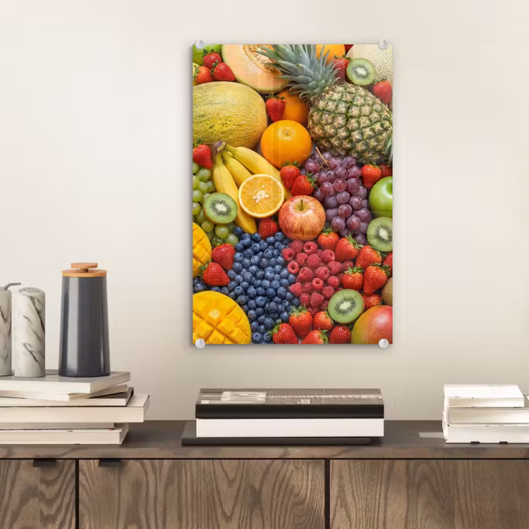 Glas schilderij - Eten - Fruit - Vers - Kleurrijk - Voeding — 2