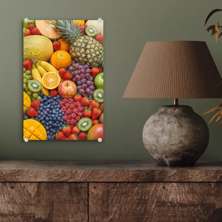 Glas schilderij - Eten - Fruit - Vers - Kleurrijk - Voeding — 4