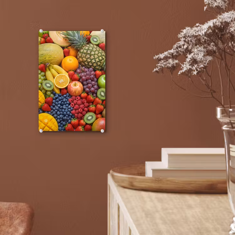 Glas schilderij - Eten - Fruit - Vers - Kleurrijk - Voeding — 6