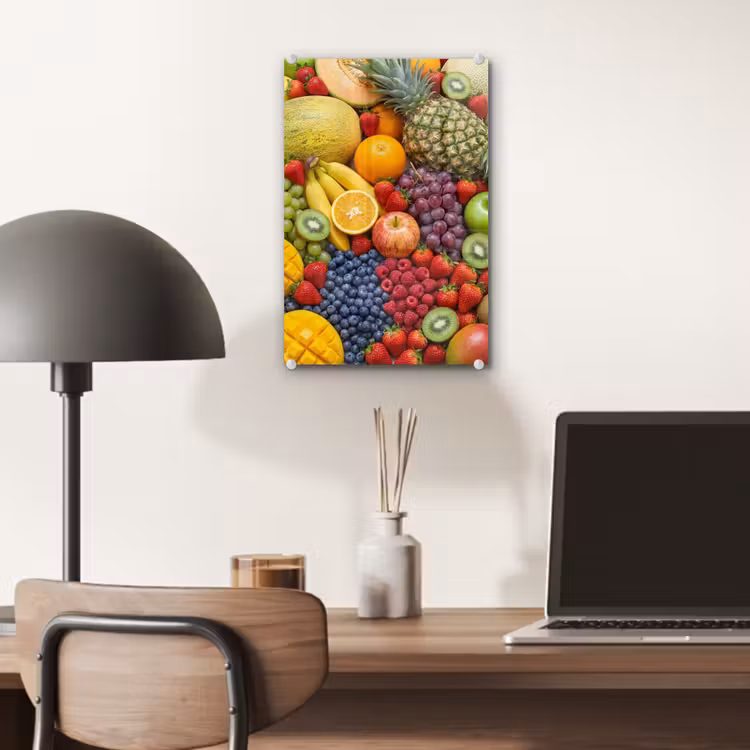 Glas schilderij - Eten - Fruit - Vers - Kleurrijk - Voeding — 7