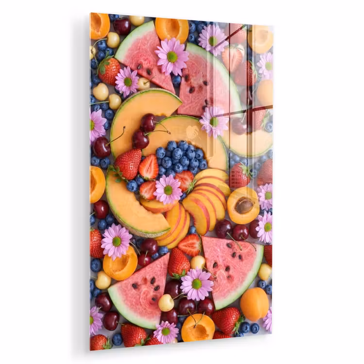 Glas schilderij - Eten - Fruit - Zomer - Kleurrijk — 1