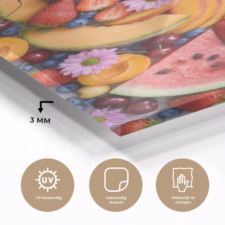 Glas schilderij - Eten - Fruit - Zomer - Kleurrijk — 3