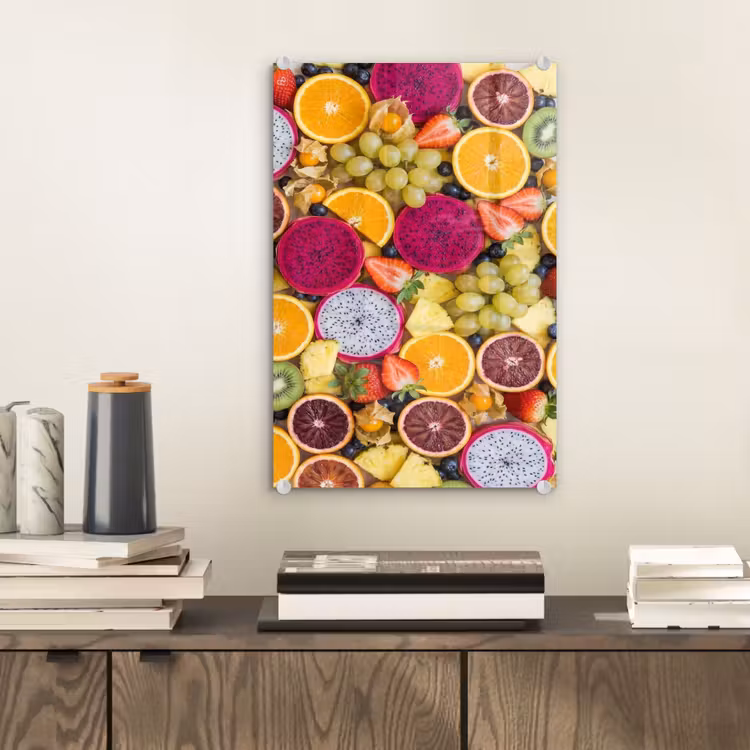 Glas schilderij - Fruit - Assortiment - Kleurrijk - Gezondheid — 2