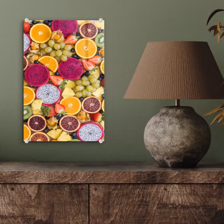Glas schilderij - Fruit - Assortiment - Kleurrijk - Gezondheid — 4