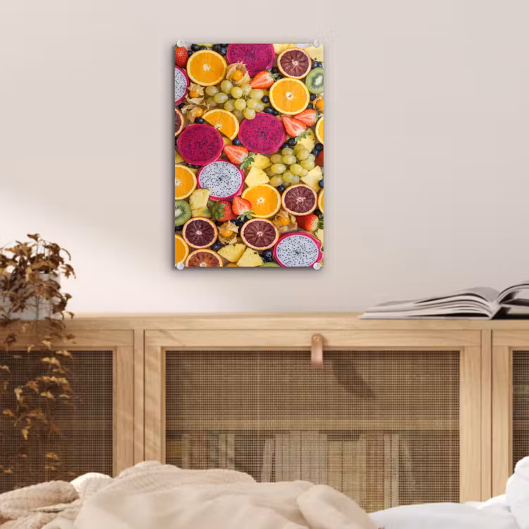 Glas schilderij - Fruit - Assortiment - Kleurrijk - Gezondheid — 5